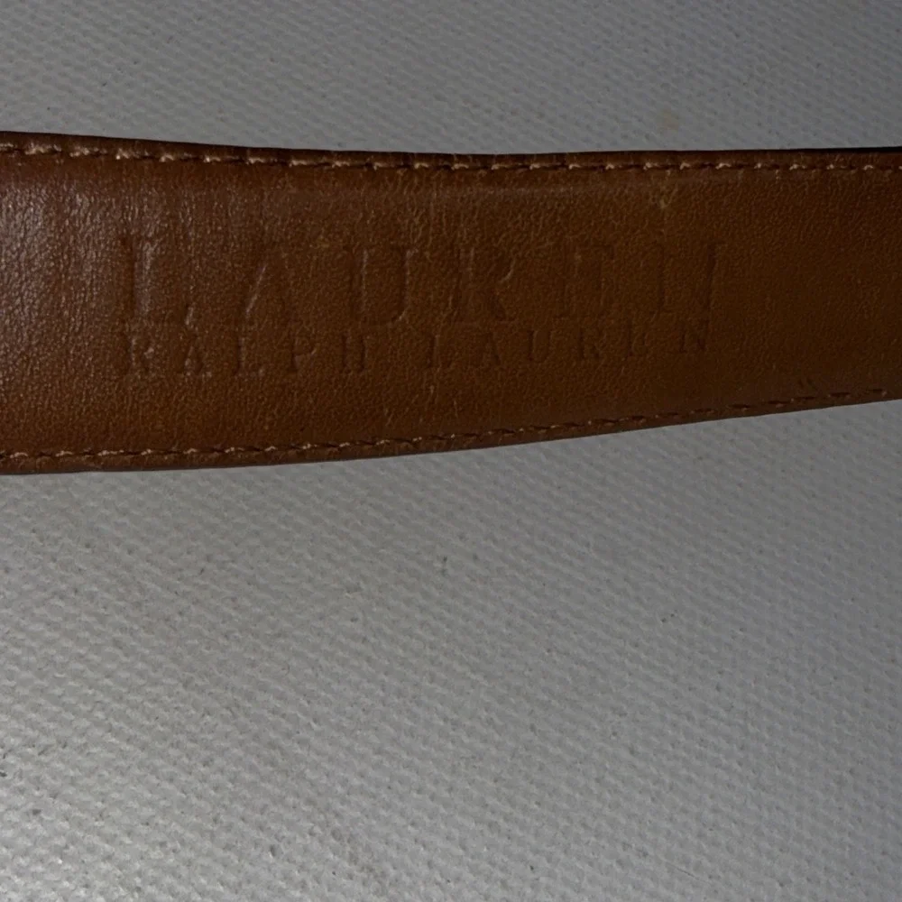 Lauren Ralph Lauren Brown Italian Leather RLR Leather Buckle Belt Womens Medium